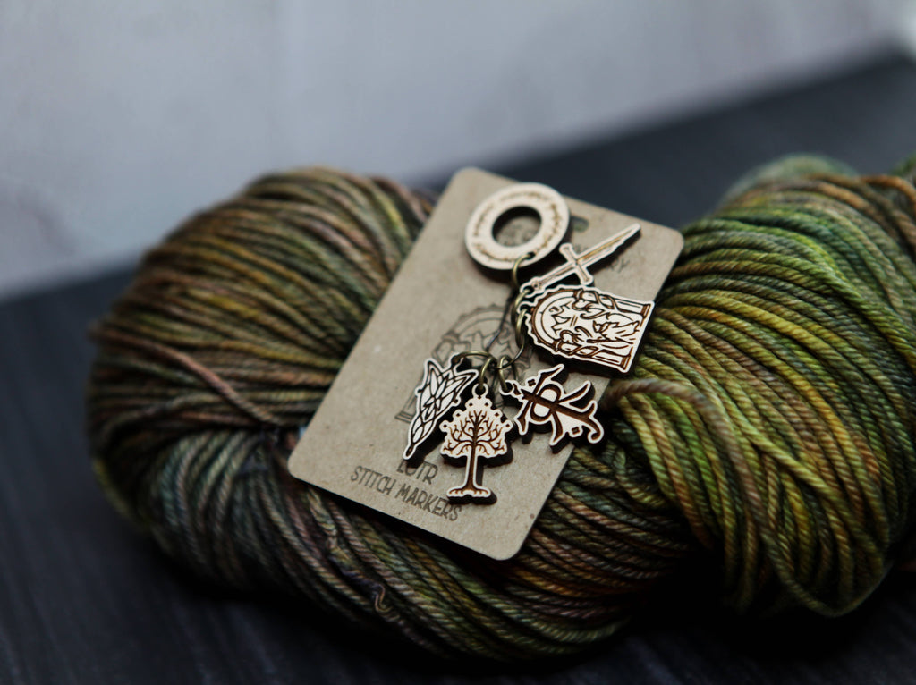 LOTR Tolkien Knitting Stitch Markers Set of 6