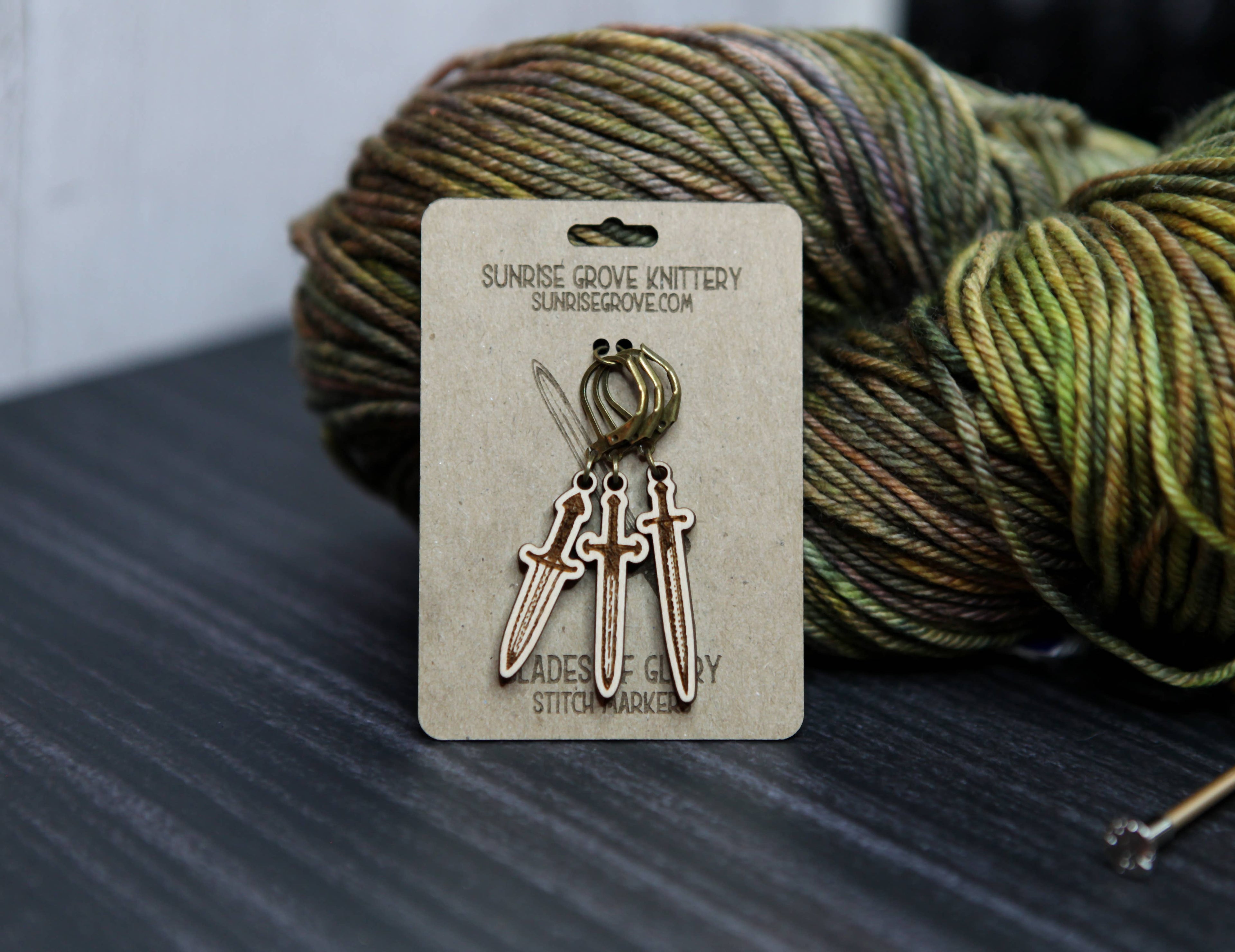 Medieval Swords Knitting Progress Keepers Set of 3