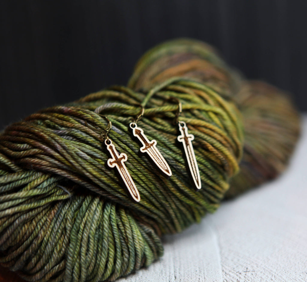 Medieval Swords Knitting Progress Keepers Set of 3