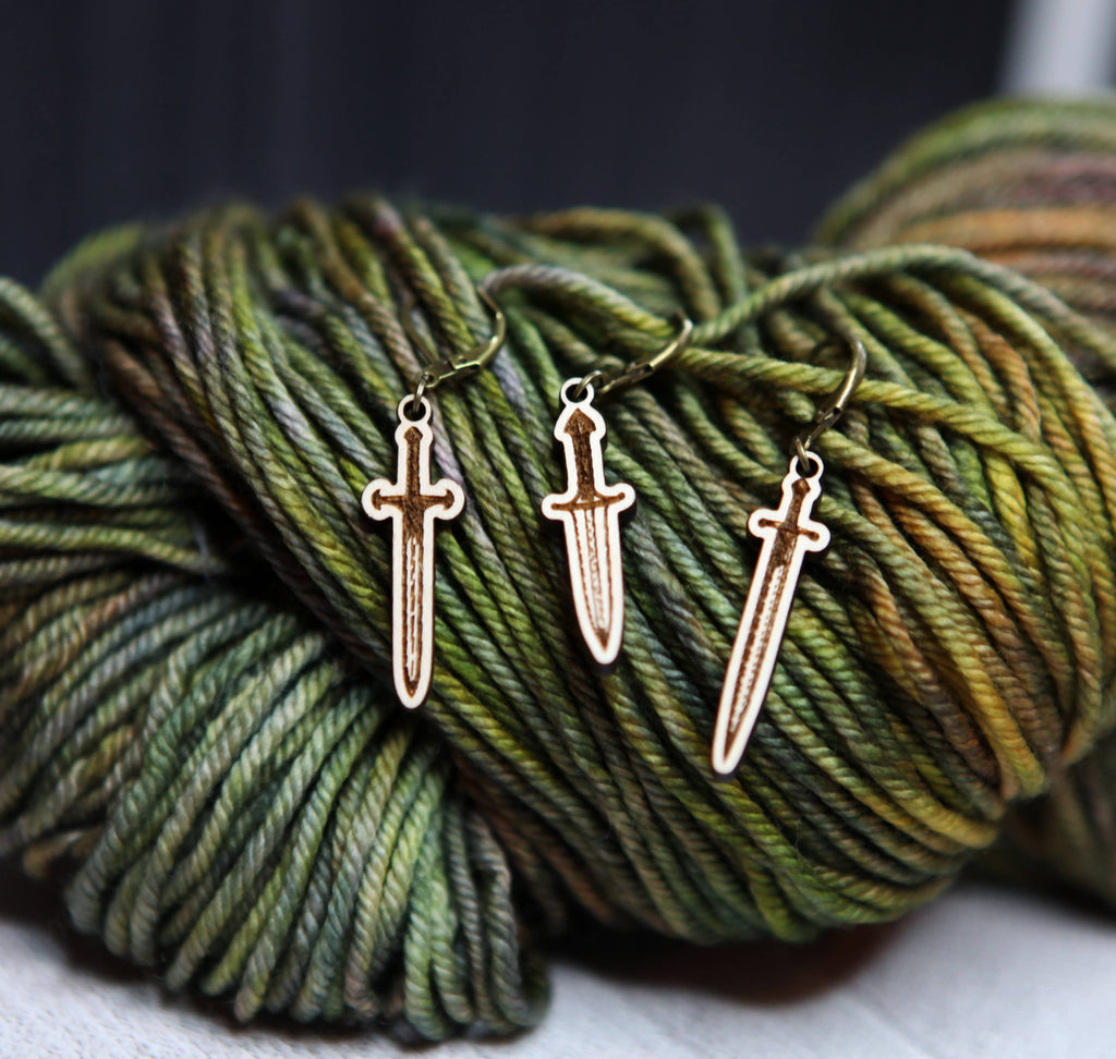 Medieval Swords Knitting Progress Keepers Set of 3
