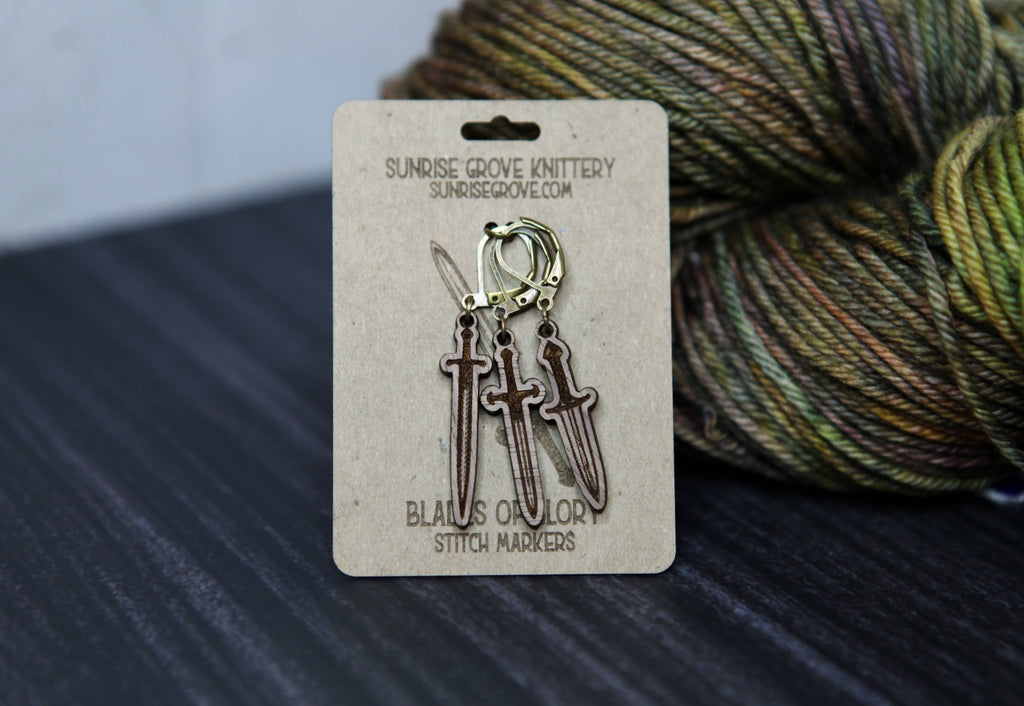 Medieval Swords Knitting Progress Keepers Set of 3