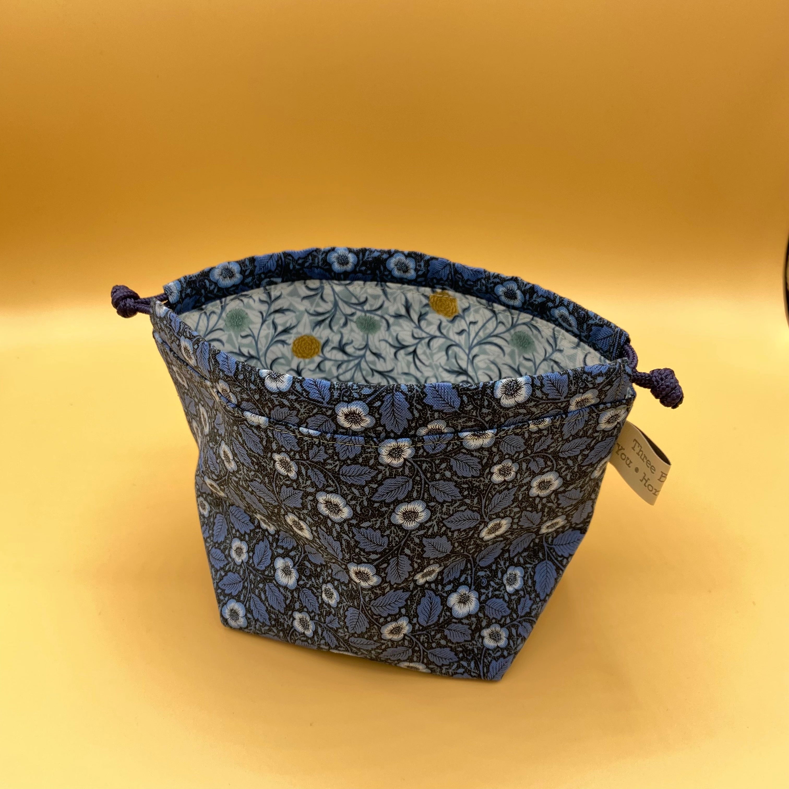 Limited Edition William Morris Print Drawstring Project Bag - Micro