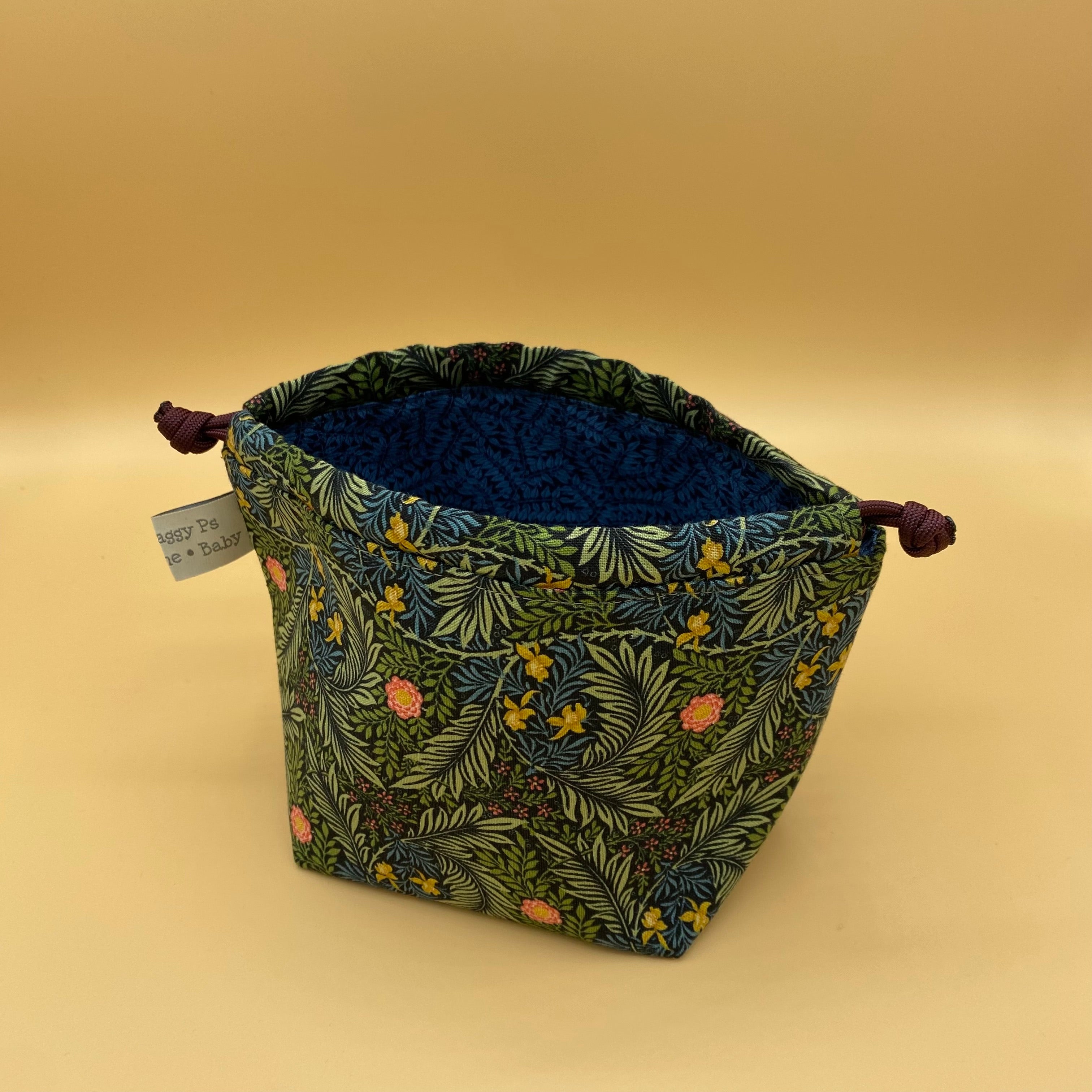 Limited Edition William Morris Print Drawstring Project Bag - Micro