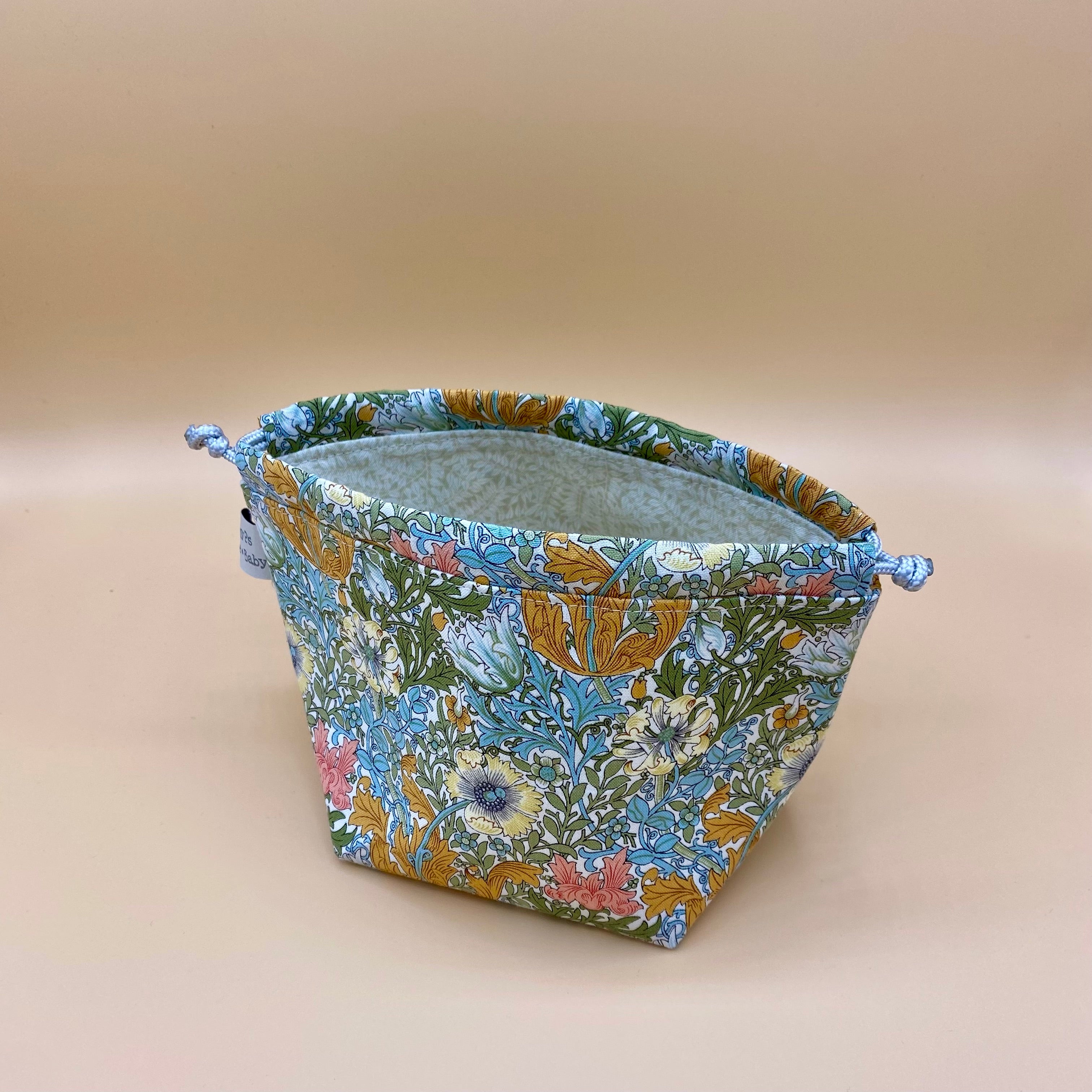 Limited Edition William Morris Print Drawstring Project Bag - Micro