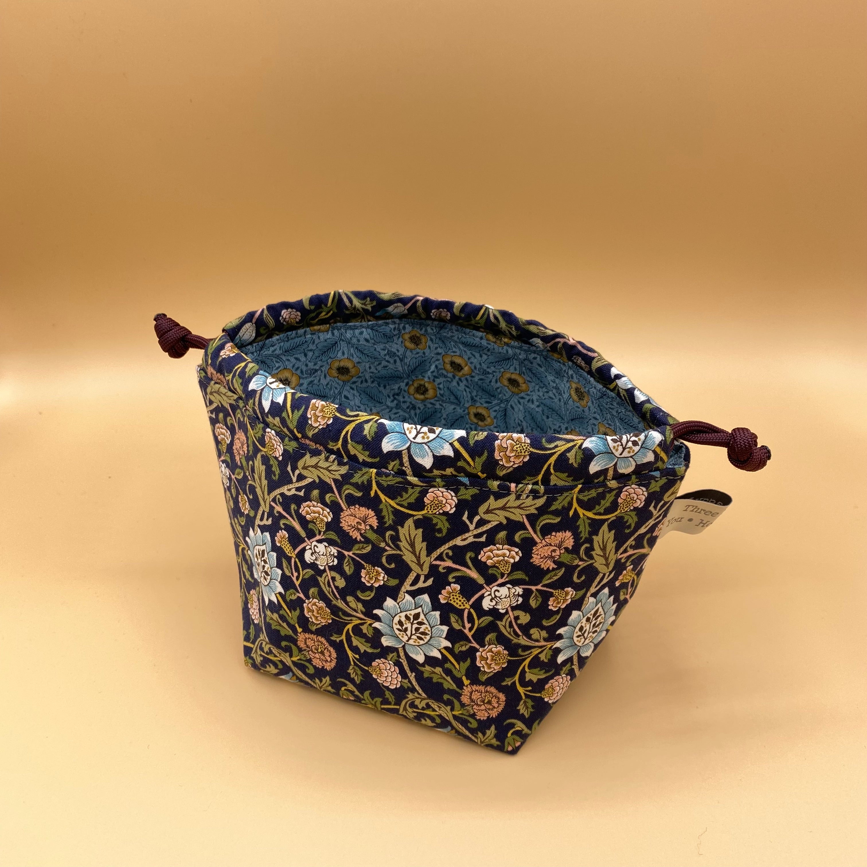 Limited Edition William Morris Print Drawstring Project Bag - Micro