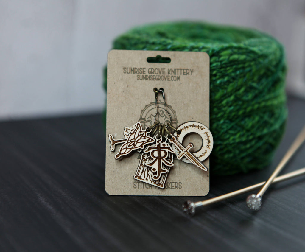 LOTR Tolkien Knitting Stitch Markers Set of 6