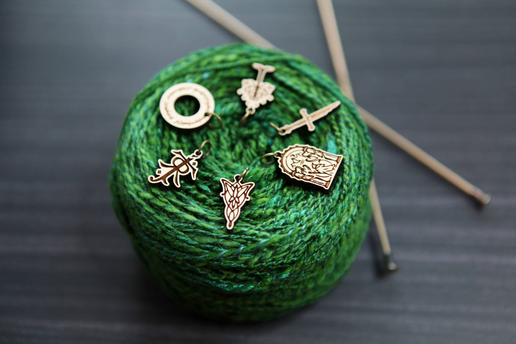 LOTR Tolkien Knitting Stitch Markers Set of 6